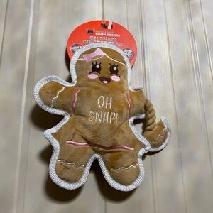 FuzzYard Oh Snap! Gingerbread 10” Plush Dog Toy  Squeaker